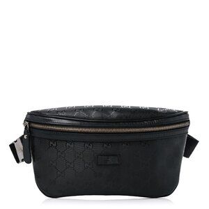 Authentic Gucci GG Supreme Imprime Monogram Waist Bag Belt Bag Pouch Mens Black